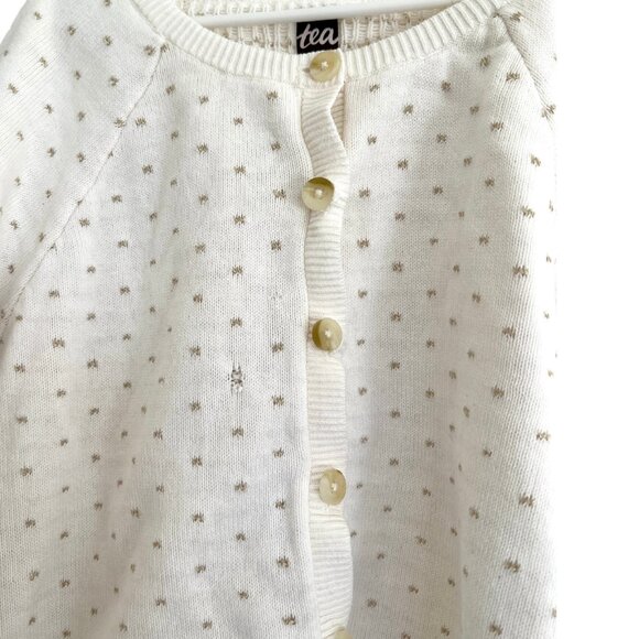 Tea Collection Sparkle Baby Cardigan, Golden Cranes, Girl Size XL Party Easter - Picture 5 of 7